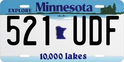MN license plate 521UDF