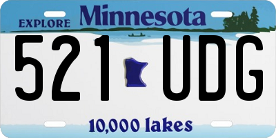MN license plate 521UDG