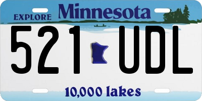 MN license plate 521UDL