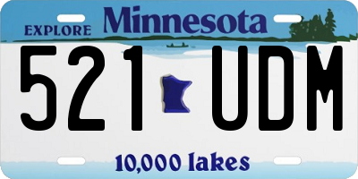 MN license plate 521UDM
