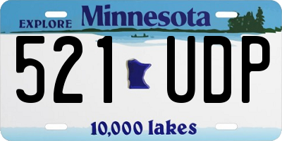 MN license plate 521UDP