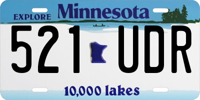 MN license plate 521UDR