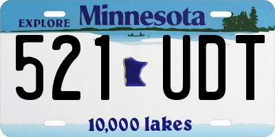 MN license plate 521UDT