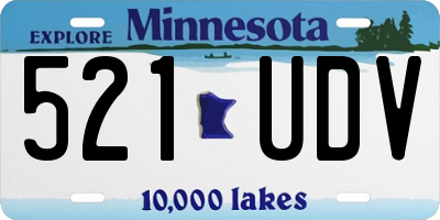 MN license plate 521UDV