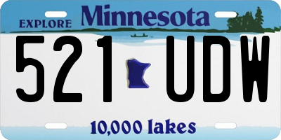 MN license plate 521UDW