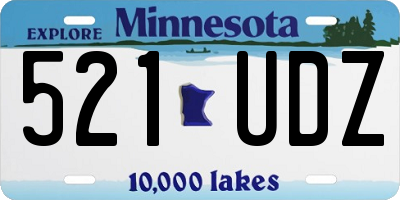 MN license plate 521UDZ