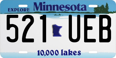 MN license plate 521UEB