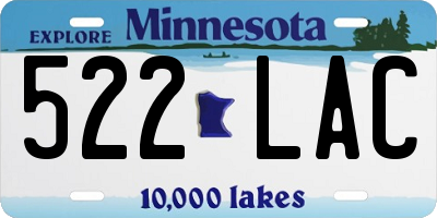 MN license plate 522LAC