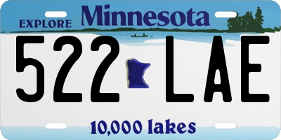 MN license plate 522LAE