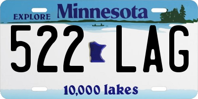 MN license plate 522LAG