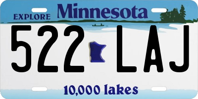 MN license plate 522LAJ