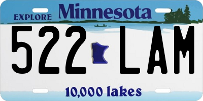 MN license plate 522LAM