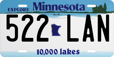 MN license plate 522LAN