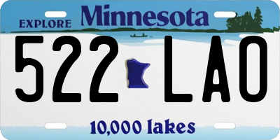 MN license plate 522LAO