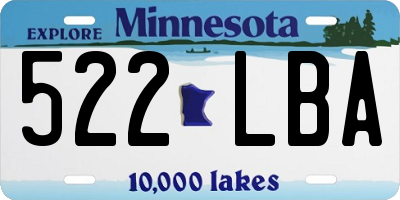 MN license plate 522LBA