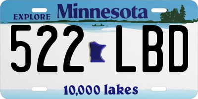 MN license plate 522LBD