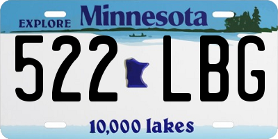MN license plate 522LBG