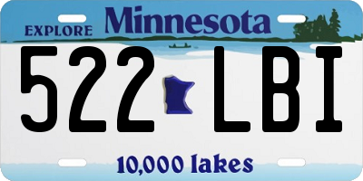 MN license plate 522LBI