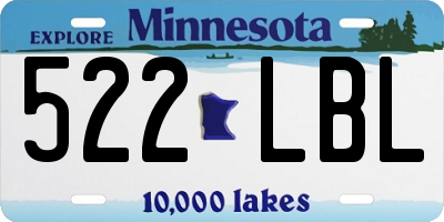 MN license plate 522LBL