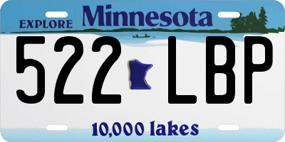 MN license plate 522LBP