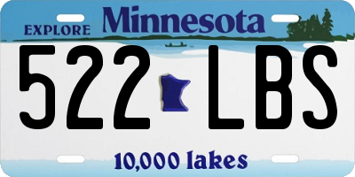 MN license plate 522LBS