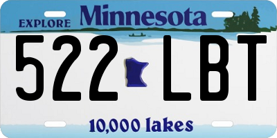 MN license plate 522LBT