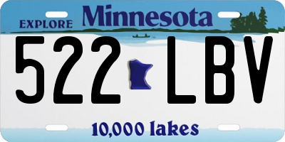 MN license plate 522LBV