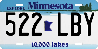 MN license plate 522LBY