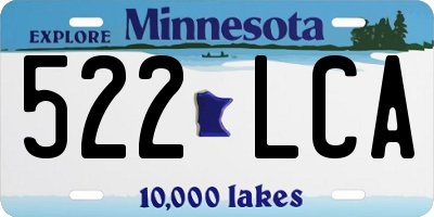 MN license plate 522LCA