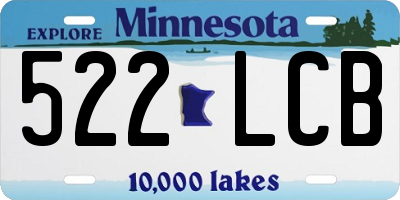 MN license plate 522LCB