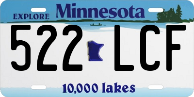 MN license plate 522LCF