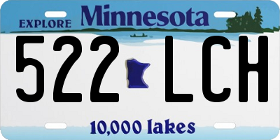 MN license plate 522LCH