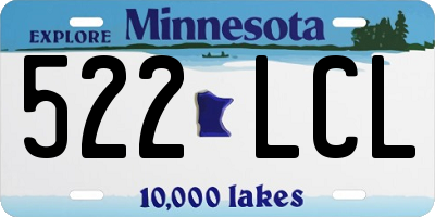 MN license plate 522LCL