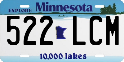 MN license plate 522LCM