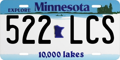 MN license plate 522LCS