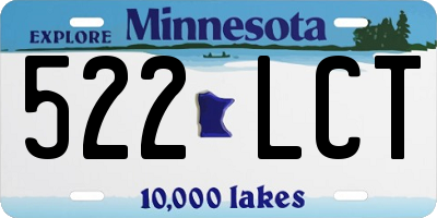 MN license plate 522LCT