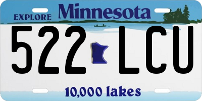 MN license plate 522LCU