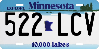 MN license plate 522LCV