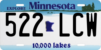 MN license plate 522LCW