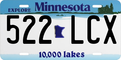 MN license plate 522LCX