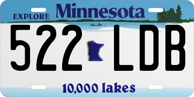 MN license plate 522LDB