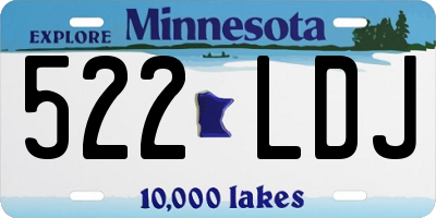 MN license plate 522LDJ
