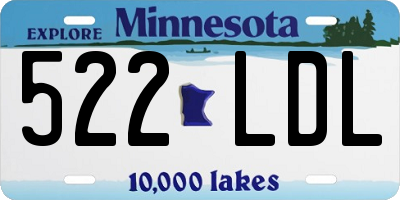 MN license plate 522LDL