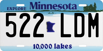 MN license plate 522LDM