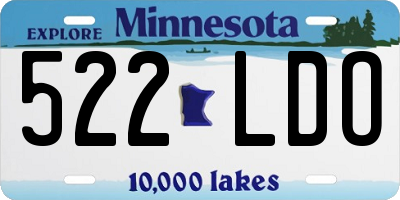 MN license plate 522LDO