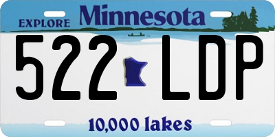 MN license plate 522LDP