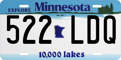 MN license plate 522LDQ