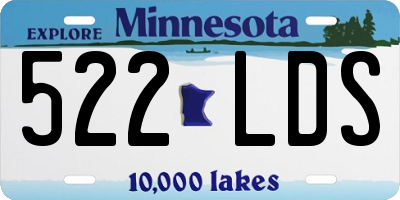 MN license plate 522LDS
