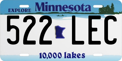 MN license plate 522LEC