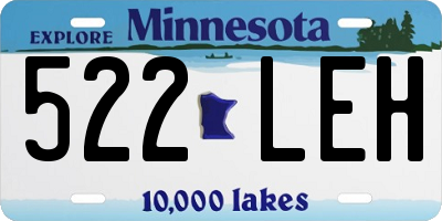 MN license plate 522LEH